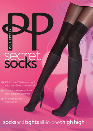 Pretty Polly Secret Socks Over The Knee Tights