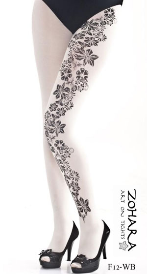 Zohara Tights with Flower Print
